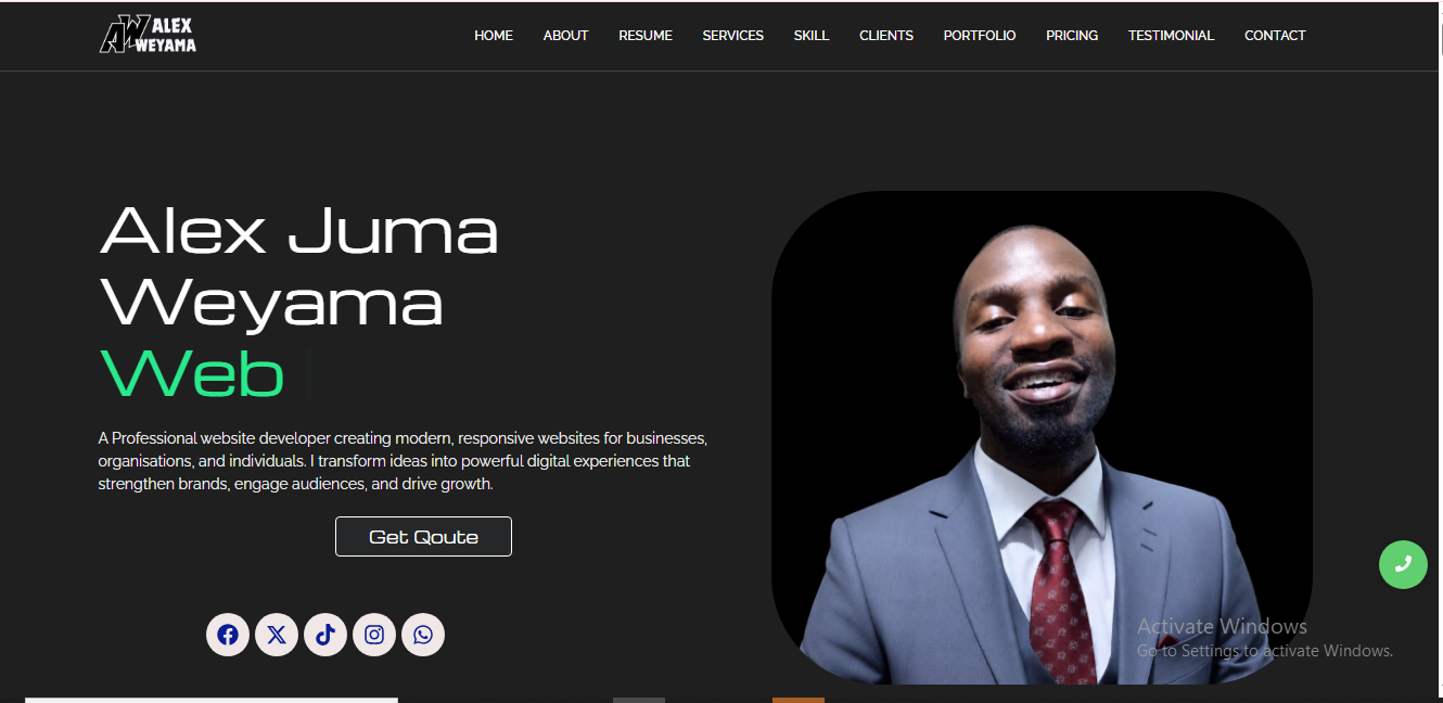 alex weyama potfolio website