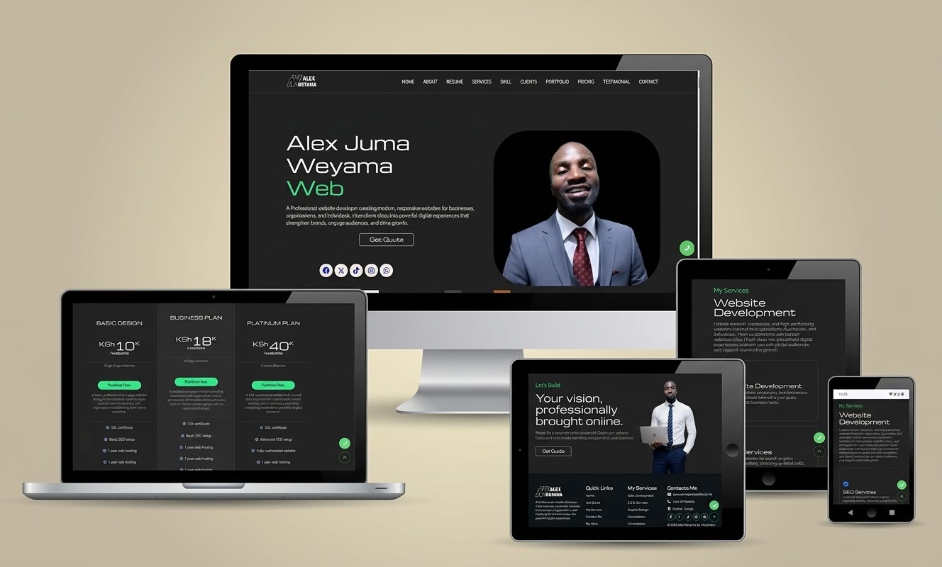 Portfolio Website. Single Page Website. Alex Weyama.